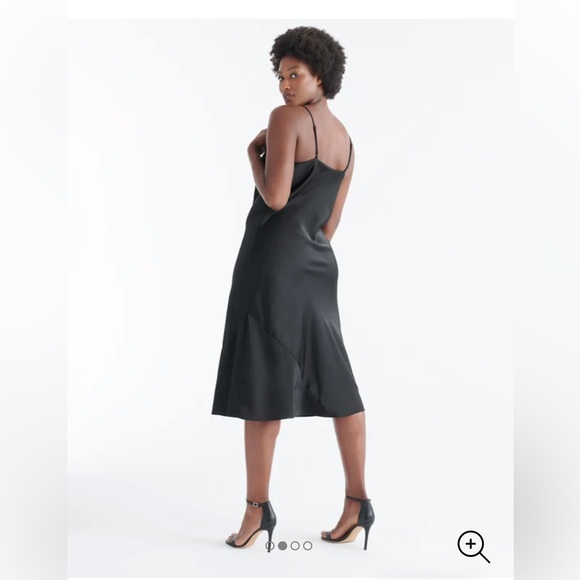 KNIX - Black Satin Slip Dress - New With Tags - NWT - Sexy Black Dress - Picture 3 of 6